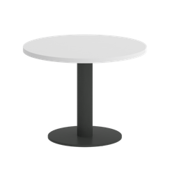 Home Office Стол журнальный круглый VR.SP-5-60.1G Белый Бриллиант/Металл Антрацит 600*600*453