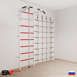 Шведская стенка Sv Sport усиленная 6090 (Турник стандарт/Канат/Канатный лаз)