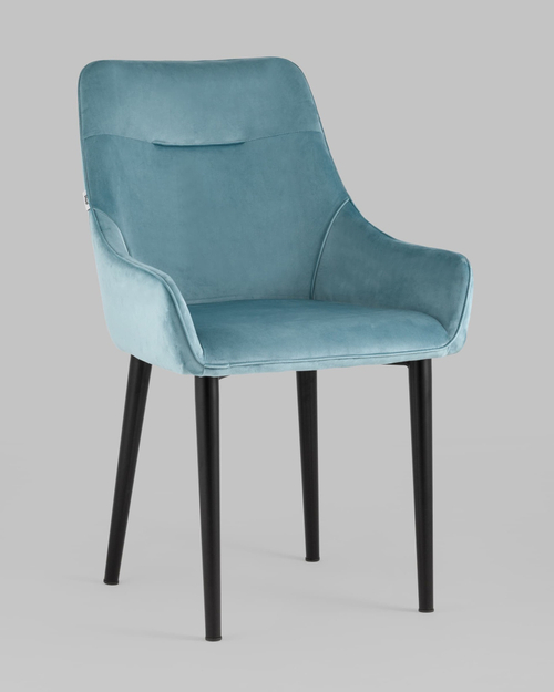 Стул Джоан велюр пыльно-голубой