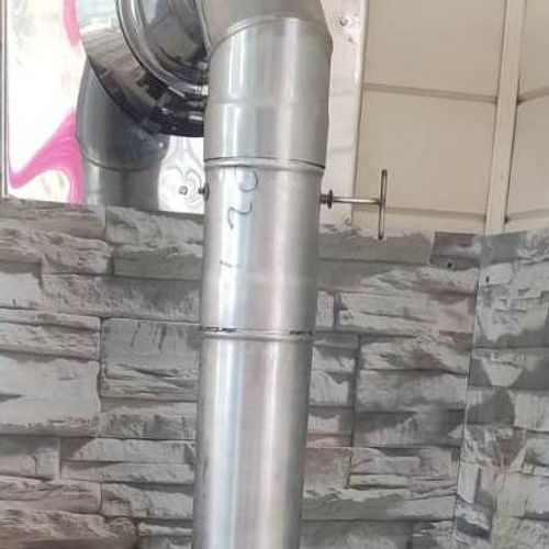 Шибер поворотный 115 мм нерж. (AISI 430/1 мм), ECOFLUE