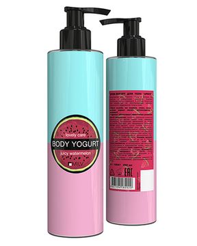 Крем-йогурт двухцветный "Арбуз" 250мл. MILV