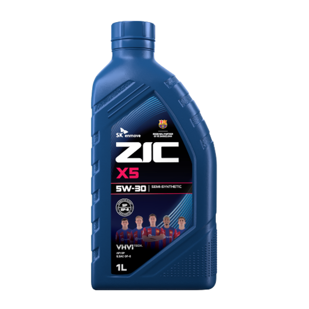 Моторное масло Zic X5 5W-30, полусинтетическое, 1 л