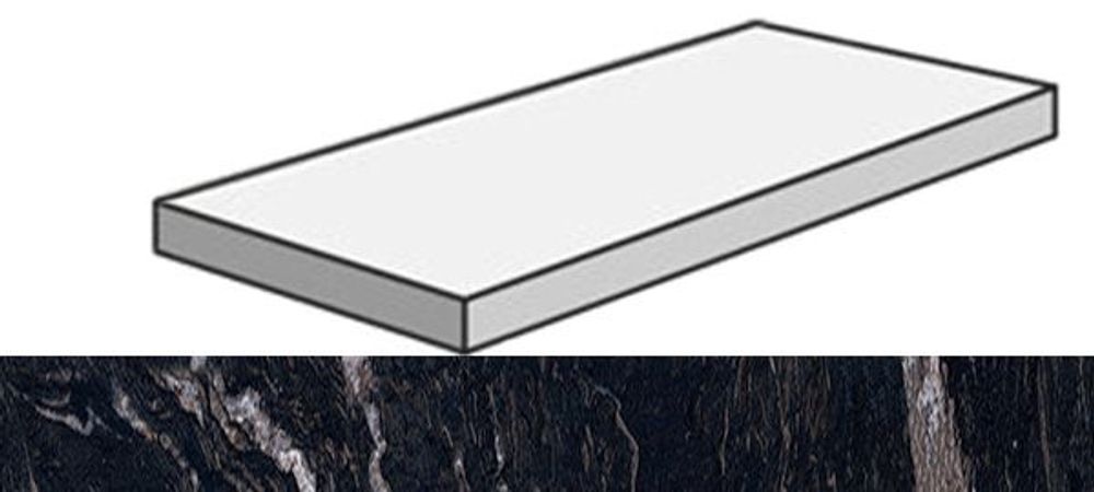 Угловая ступень SENSI GEMS  ANG.TOP DX TITAN.BLACK правая (PF60005663)