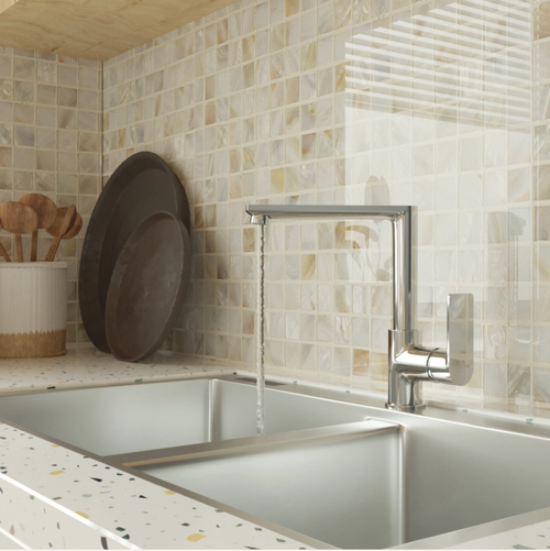 Смеситель для кухни 35k MIXLINE ML26-032 "Life" высокий излив боковая ручка