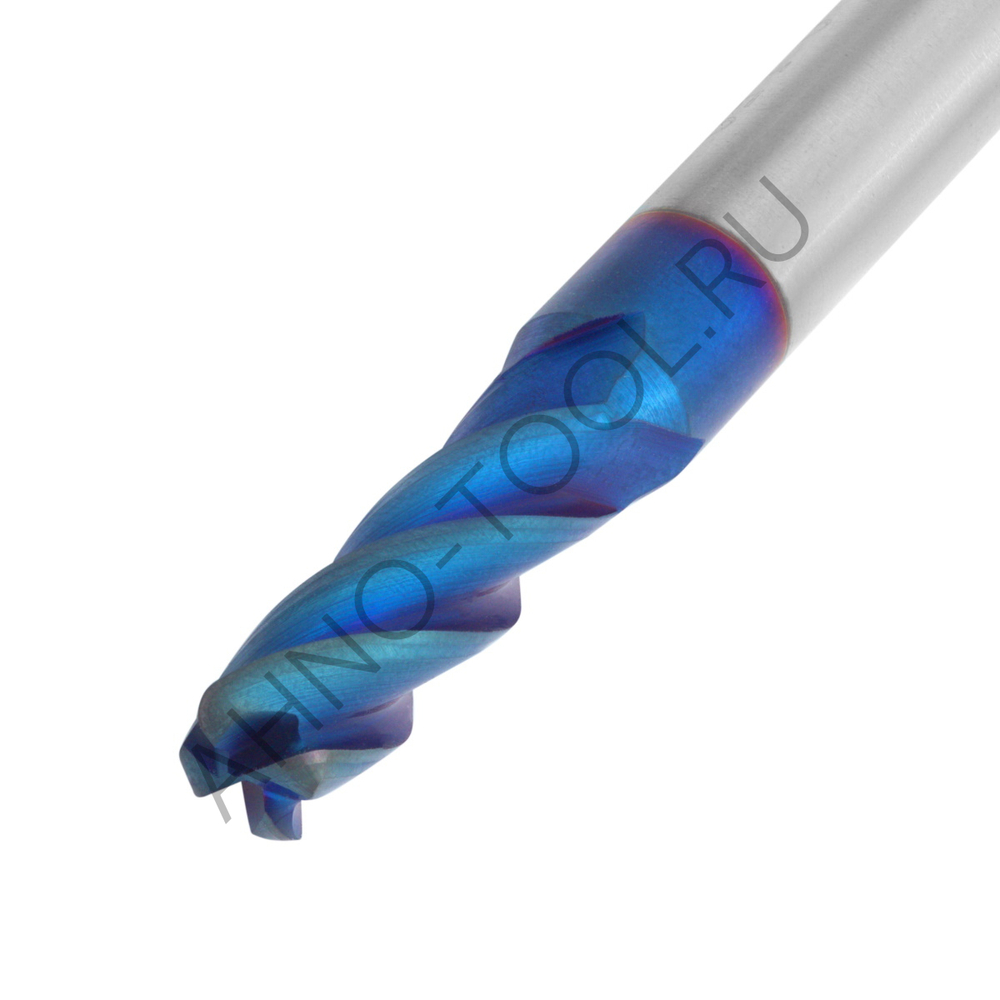 Фреза твердосплавная   5мм (L=50, l=13, хв=6) Z4 35° по закаленной стали, с радиусной фаской BRHM-4R-D5.0R1.0 AHNO