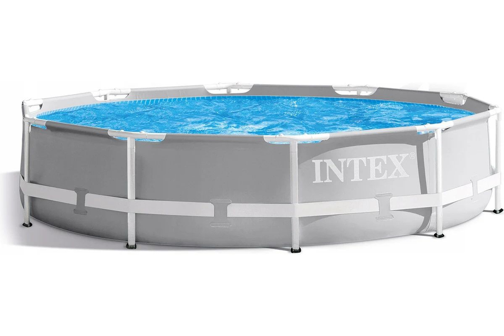 Чаша для каркасного бассейна 457 см Intex 10090, сменный лайнер Prism Frame (серый металлик)