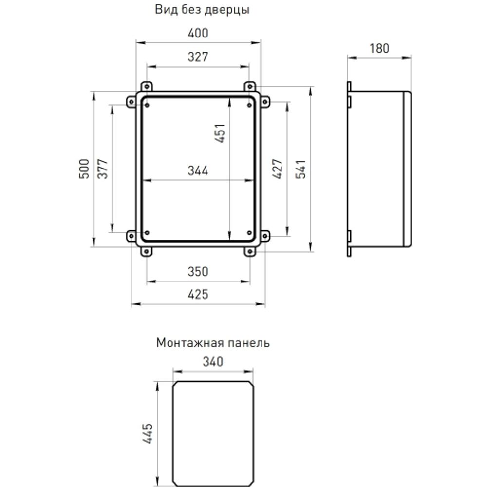 Корпус пластиковый ЭРА ЩМП-П (500х400х180) IP65 УХЛ1 прозрачная дверь серый