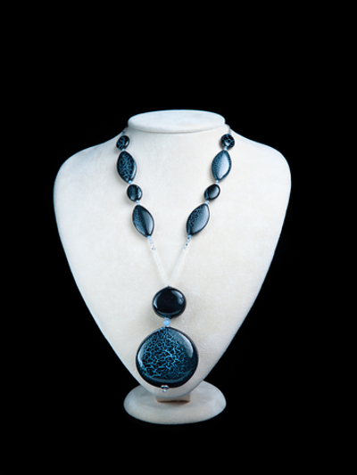 Колье CL 6034DECO CRACLE BLUINO