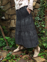 Длинная шерстяная юбка (темно-серый)