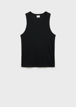 Майка в рубчик slim fit