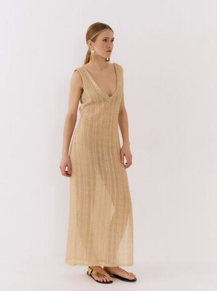 Платье-кольчуга, цвет золотой