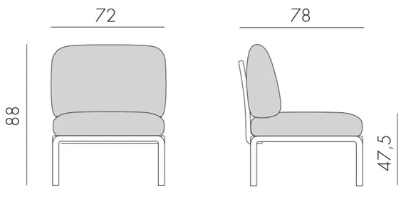 Центральный модуль Komodo Elemento Centrale, агава, авокадо