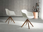 Поворотное офисное кресло Angel Cerda DC S084A /4059 орех
