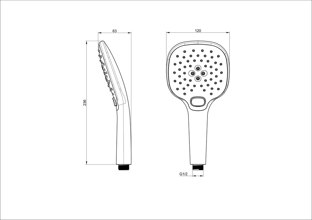 Лейка для душа WONZON & WOGHAND, Брашированное золото (WW-88SC02-BG)