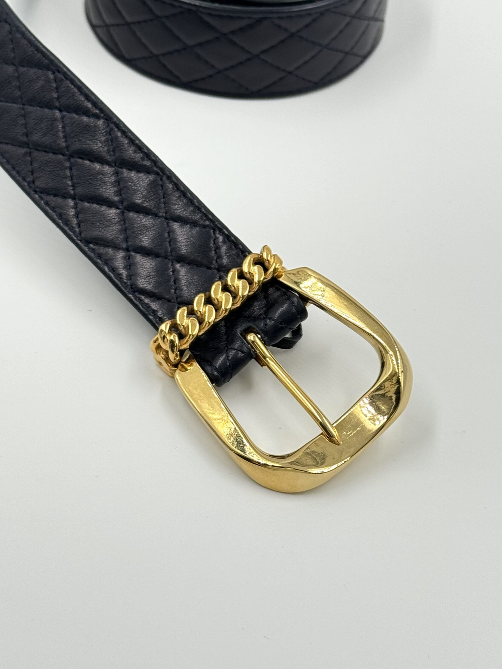 Ремень тёмно-синий Chanel
