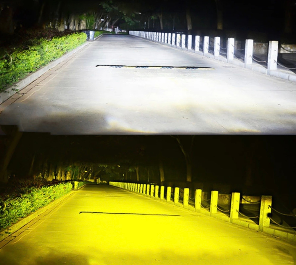 20W Б. Желтый / Светодиодная фара с линзой, двух режимная, белый + желтый, серия: Аврора, TG (за 1 шт.)