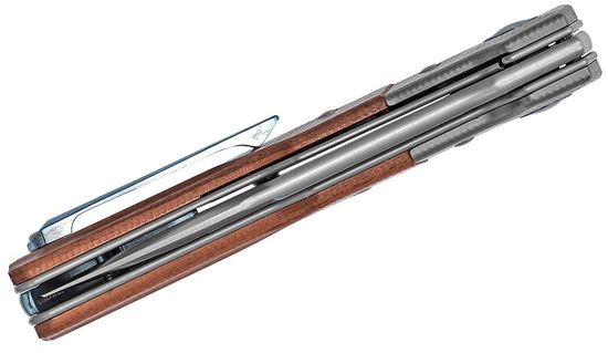 Складной нож MKM "CLAP" MKM/LS01 ST c клинком из стали Böhler M390 Microclean®, рукоять дерево (Santos) / титан