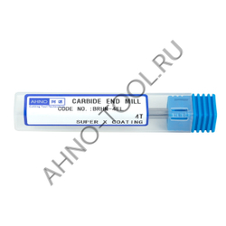 Фреза твердосплавная   4мм (L=75, l=15, хв=4) Z4 45° по закаленной стали BRHM-4EL-D4.0 HRC65 AHNO