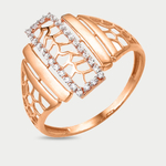 Кольцо для женщин из розового золота 585 пробы с фианитами (арт. 50006500)