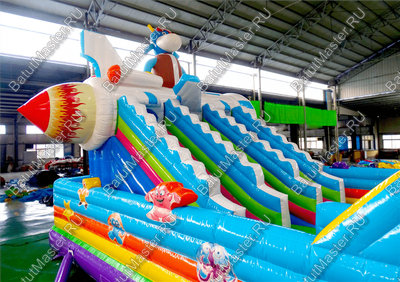 Коммерческий батут "Космические зверята" 14*7*6 м