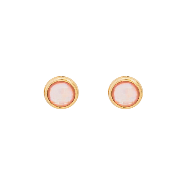 Серьги пусеты Possebon Quartz Rose A9999.9 R/G