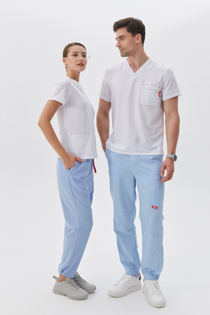 Джоггеры медицинские унисекс Кайтеки, скайблю