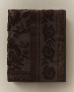 ZARA HOME БАННОЕ ПОЛОТЕНЦЕ ИЗ ЖАККАРДА, ШОКОЛАДНО-КОРИЧНЕВЫЙ