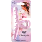 Заколка - краб для волос «AKS-EMPIRE», петля, микс 6 цветов, 11*4,5см