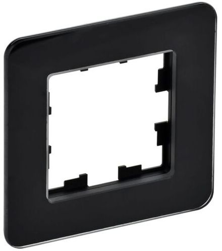 Рамка 1-м BRITE РУ-1-2-Бр стекло черн. RE IEK BR-M12-G-41-K02