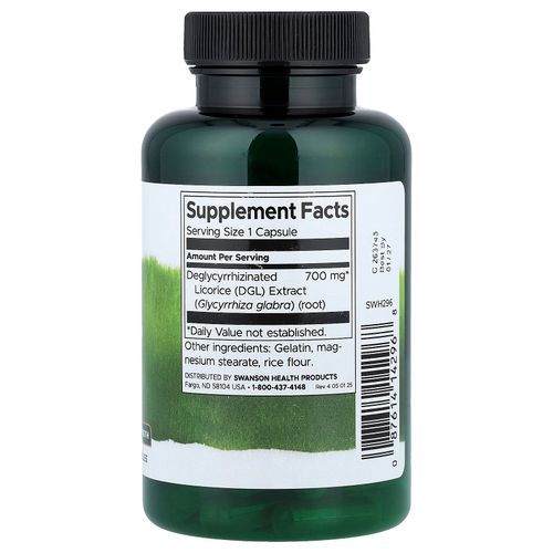 Swanson, DGL, 700 мг, 90 капсул