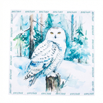 Шейный платок «Полярная сова», 70×70 см