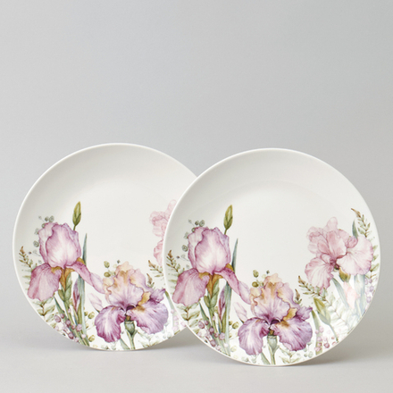 НАБОР ТАРЕЛОК ЗАКУСОЧНЫХ LEFARD "IRISES" 2 ШТ. 20,5*2 СМ (КОР=16НАБ.)