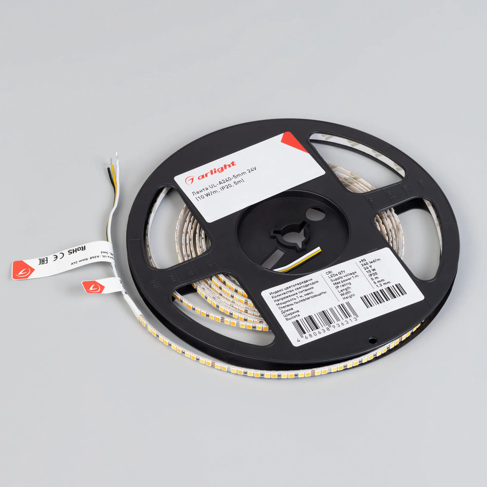 Светодиодная лента UL-A240-5mm 24V White-MIX (10 W/m, IP20, 5m) (Arlight, Изменяемая ЦТ) 055458