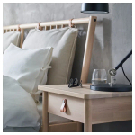 Тумбочка прикроватная - IKEA BJÖRKSNÄS/BJORKSNAS/БЬЁРКСНЭС ИКЕА, 48х38х69 см, под беленый дуб