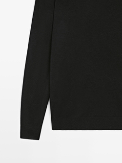 Massimo Dutti Вязаный свитер оверсайз, черный