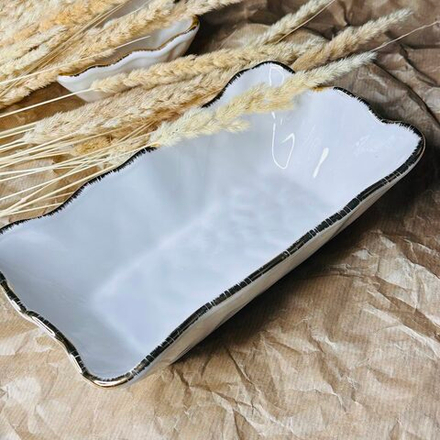 Lenardi 142-014 Прямоугольный салатник 22х6см ОФЕЛИЯ в под.уп.(х16)Фарфор