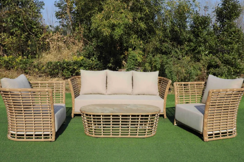 "Валенсия" лаунж-зона из искусственного ротанга, цвет соломенный