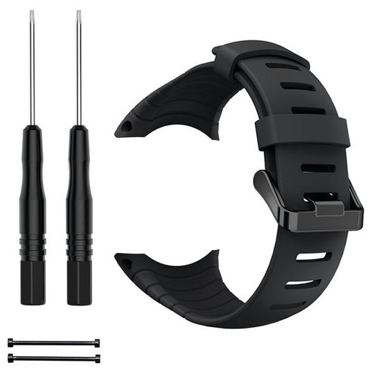 Ремешок силиконовый для Suunto Core спортивный (Черный)