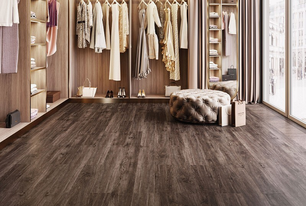 Каменно-полимерная плитка (SPC) Stronghold ELTZ 4V Дуб Брюмер - Магазин напольных покрытий в Екатеринбурге. MAXI ПОЛ