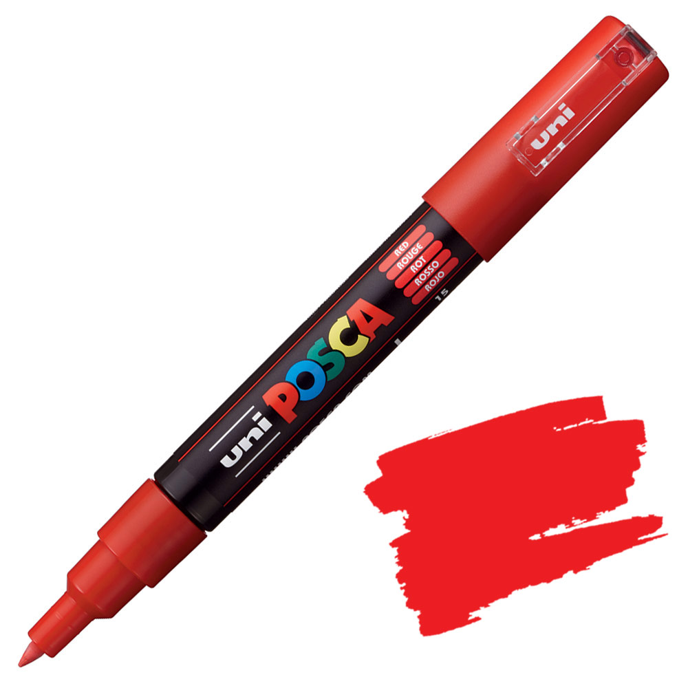Маркер UNI POSCA PC-1M, 0.7 мм. Red