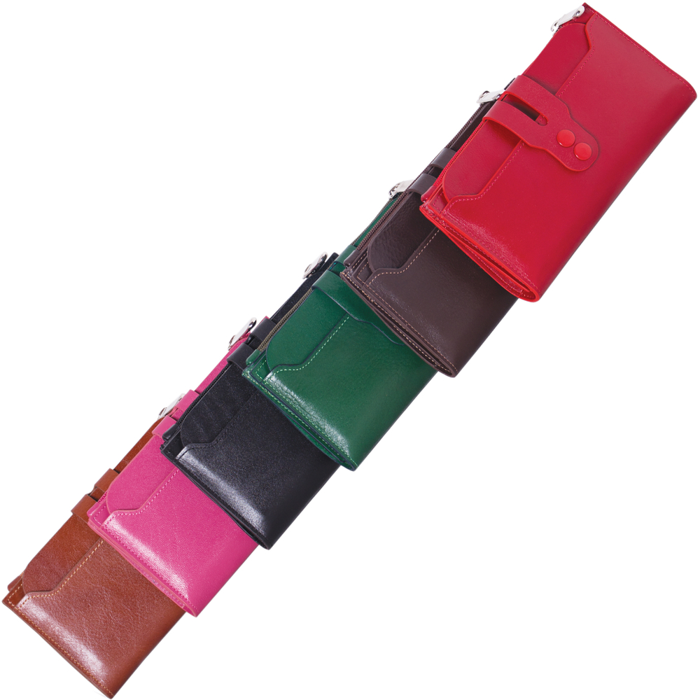 Женский подарочный набор кошелек зеркальце и брелок Barez Leather натуральная кожа Иран DS34.nw 976