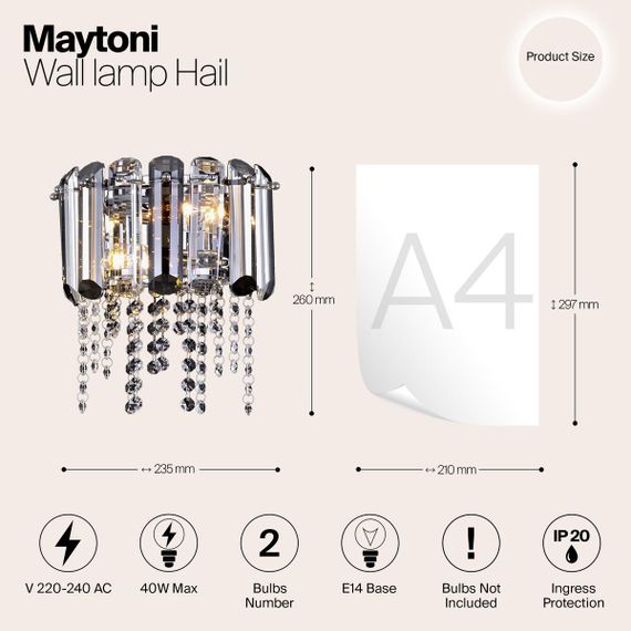Настенный светильник Maytoni Hail MOD097WL-02CH