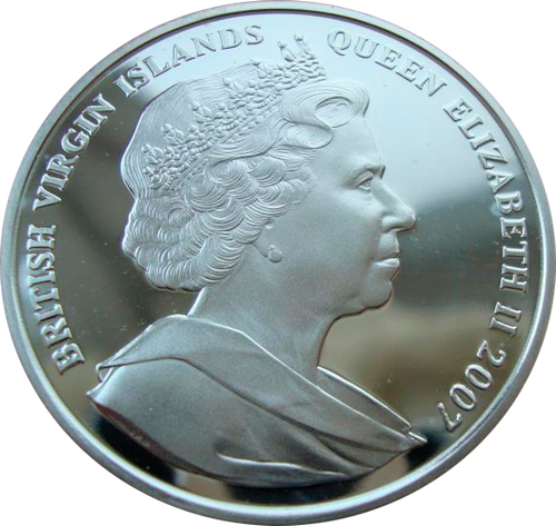 Британские Виргинские о-ва 10 долларов 2007 Король Вильгельм I Короли и королевы Англии Серебро