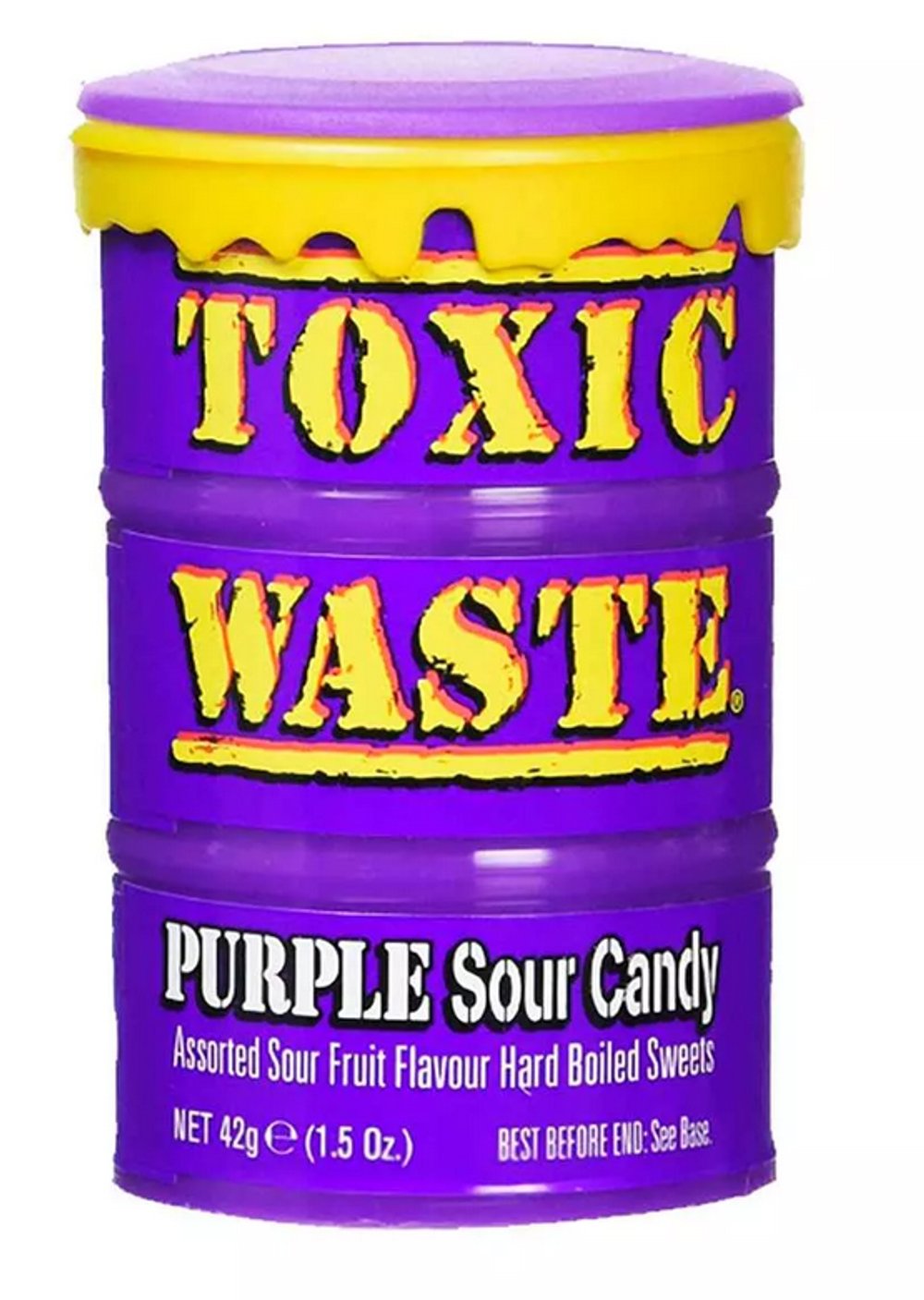 Кислые леденцы Toxic Waste Purple Sour Candy (фиолетовая бочка), 42 г