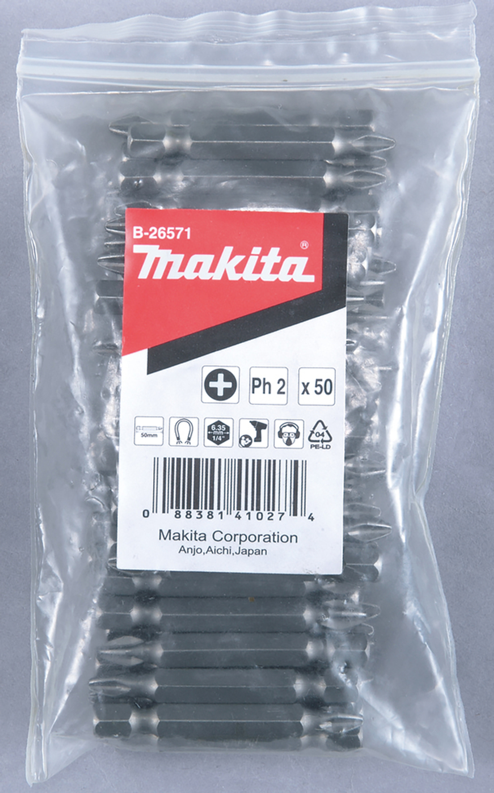 Насадка PH2, 50 мм, E-form (MZ), 50 шт. Makita B-26571 PH2 5 мм 3 шт.