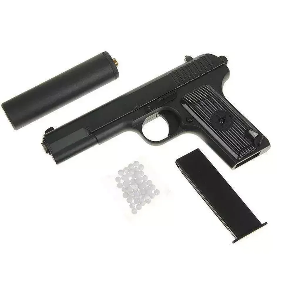 Пистолет пружинный ТТ с глушителем (Galaxy G33)