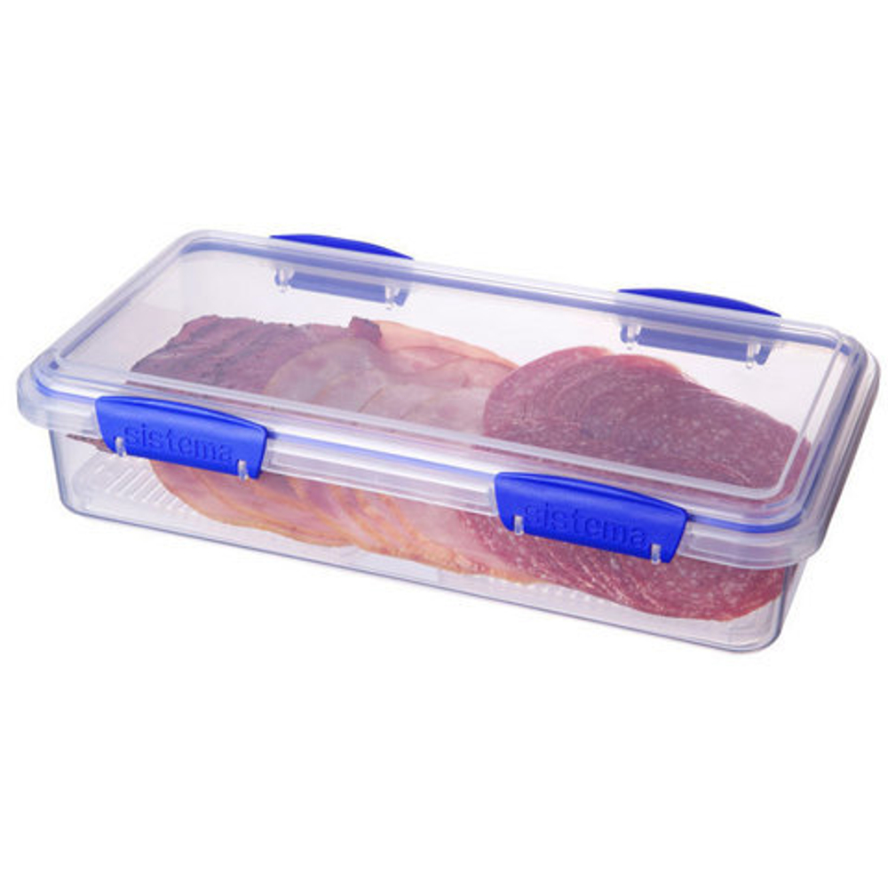 Контейнер для закусок 1.75л Sistema Klip It синий
