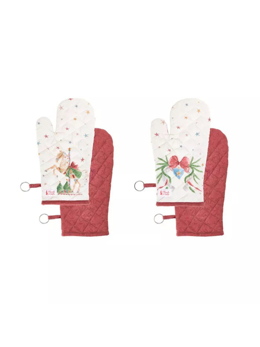 Прихватка-варежка "Лошадка/Подкова-карусель Амели" 19x32 см