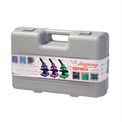 Микроскоп школьный Эврика 40х-400х в кейсе (лайм) - фото 4