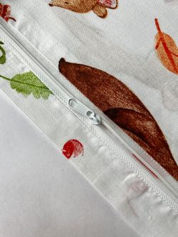 Наволочка комплект 2шт перкаль Сказка "Лесные жители" 40x60 см на молнии